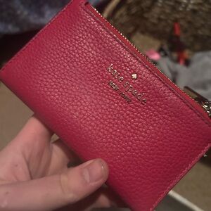 Kate Spade Vibrant Pink Leather Card Holder